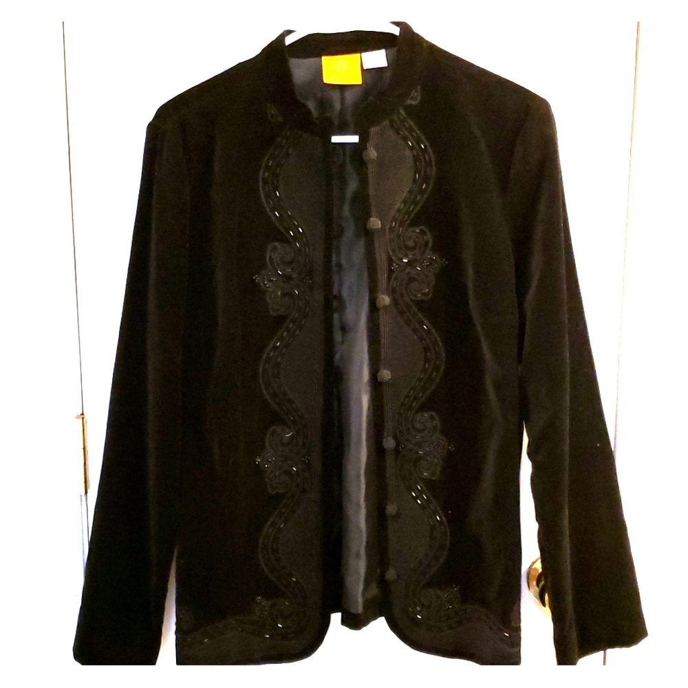 Unique front designs black Jacket